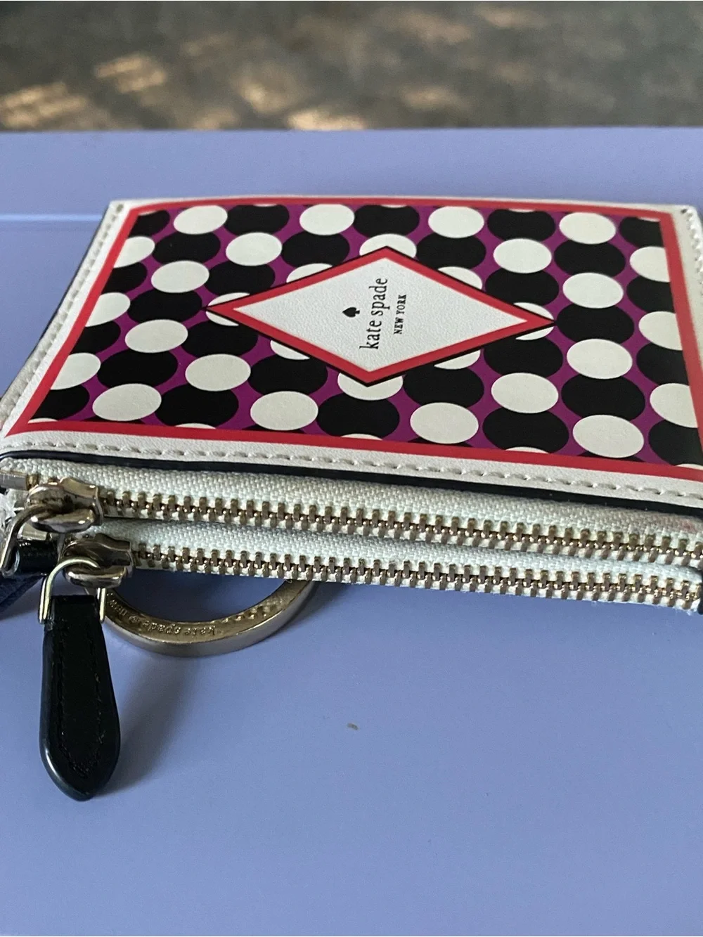 Kate Spade Lucky Draw Medium L-Zip Card Holder